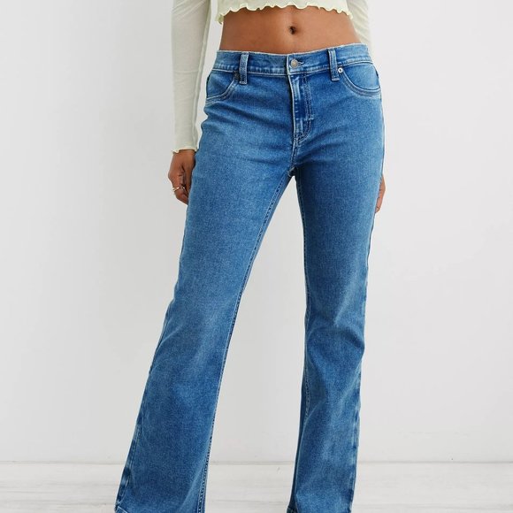 Aerie Pull On Baby Flare Jeans - Size Small (fits size 4 & 6) - Picture 5 of 6